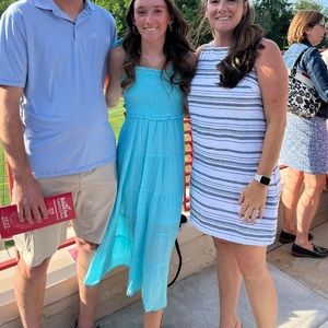 Cute Turquoise Boutique Midi Dress
